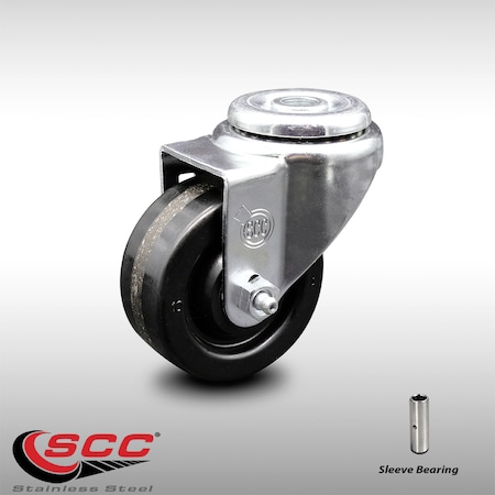 Service Caster 3.5 Inch SS Phenolic Wheel Swivel Bolt Hole Caster SCC-SSBH20S3514-PHS